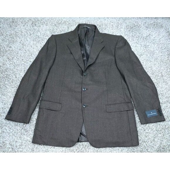Ermenegildo Zegna Blazer Jacket Mens 54L (44 US) 3 Button Wool Sport Coat FLAW - Picture 1 of 13